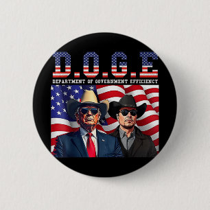 Mens Womens Doge Department Of Government 6 Cm Round Badge