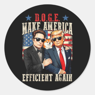 Mens Womens Doge Department Of Government Classic Round Sticker