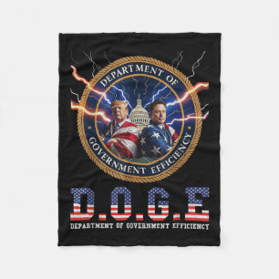 Mens Womens Doge Department Of Government Fleece Blanket