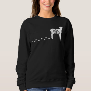 Mens Womens Floral Sheep Spring Nature  Nature She Sweatshirt