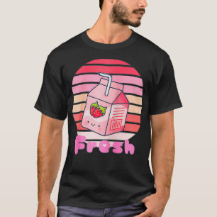 Mens Womens Japanese Pink Strawberry Milk Kawaii 9 T-Shirt