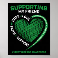 Men's Women's Kids Friend Kidney Disease Awareness