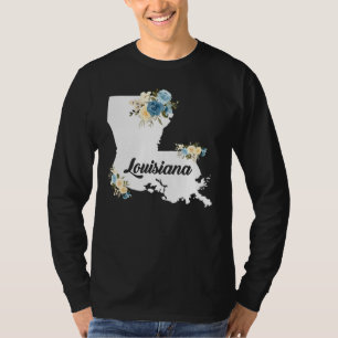 Mens Womens Kids Louisiana Home State Map Pride Fl T-Shirt
