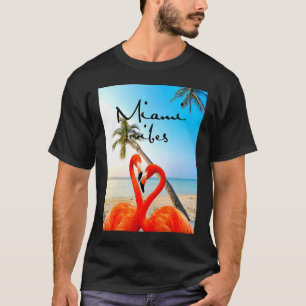 Mens Womens Kids Miami Vibrant Summer Flamingo Vib T-Shirt