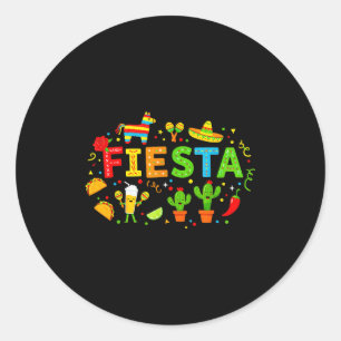 Mens womens mexico mexican 5 de mayo fiesta cinco classic round sticker