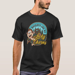 Mens Womens Monkeys Are My Lucky Charms Animal 2 T-Shirt