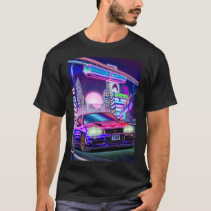 Mens Womens Nissan Skyline Gt-R R34 Vaporwave T-Shirt