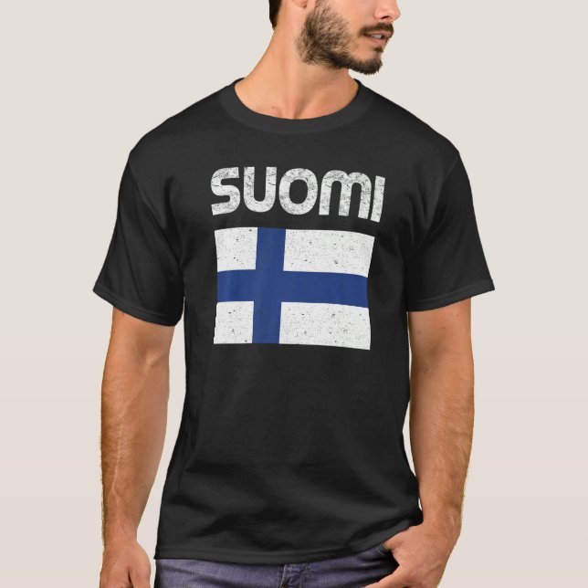 Mens Womens Suomi Finnish Pride Flag Finland T-Shirt (Front)