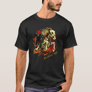 Mens Womens The End is NIgh Reaper Skeleton Horse T-Shirt