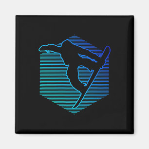 Men's Women's Winter Sports Snowboarder Snowboard Magnet