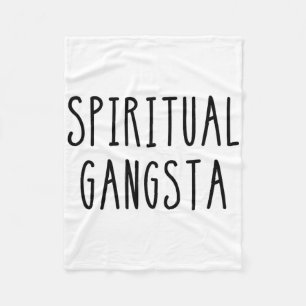 Mens Womens Yogi Funny Yoga Spiritual Gangsta Fleece Blanket