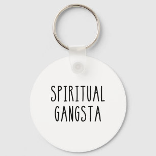 Mens Womens Yogi Funny Yoga Spiritual Gangsta Key Ring