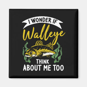 Mens wonder if walleye fisherman sauger angler magnet