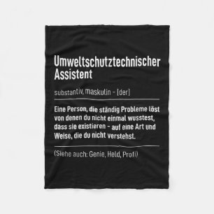 Mens Work Saying Definition Environmental Protecti Fleece Blanket