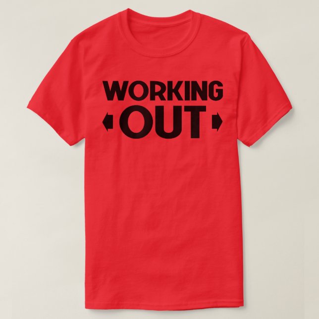 Mens WORKING OUT Gym Fitness Workout Bodybuilding  T-Shirt (Design Front)