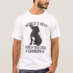 Mens World´S Best French Bulldog Grandpa Funny Fr T-Shirt