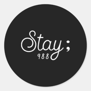 Mens World Suicide Prevention Awareness Day Classic Round Sticker