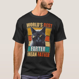 Mens Worlds Best Farter I Mean Father Best Cat Dad T-Shirt