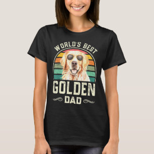 Mens Worlds Best Golden Dad Vintage Golden Retriev T-Shirt