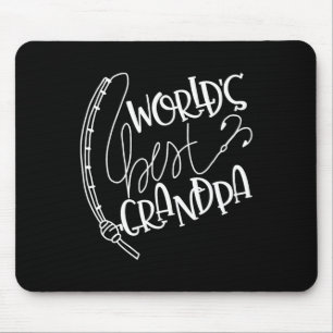 Mens Worlds Best Grandpa Fishing Mouse Pad