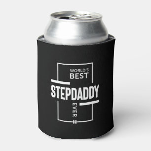 Mens World's Best Stepdaddy Ever Gift Can Cooler