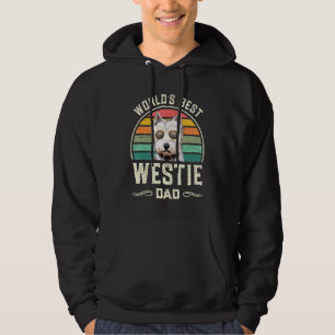 Mens Worlds Best Westie Dad West Highland Terrier Hoodie