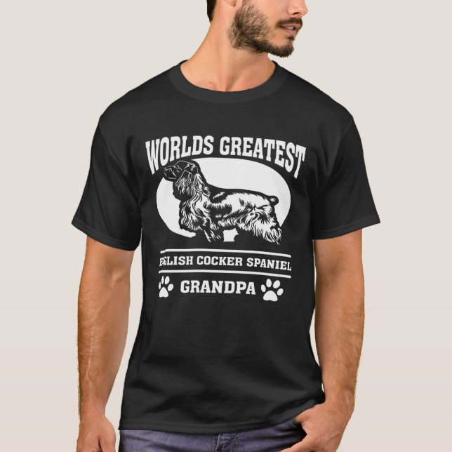 Mens Worlds Greatest English Cocker Spaniel Grandp T-Shirt (Front)