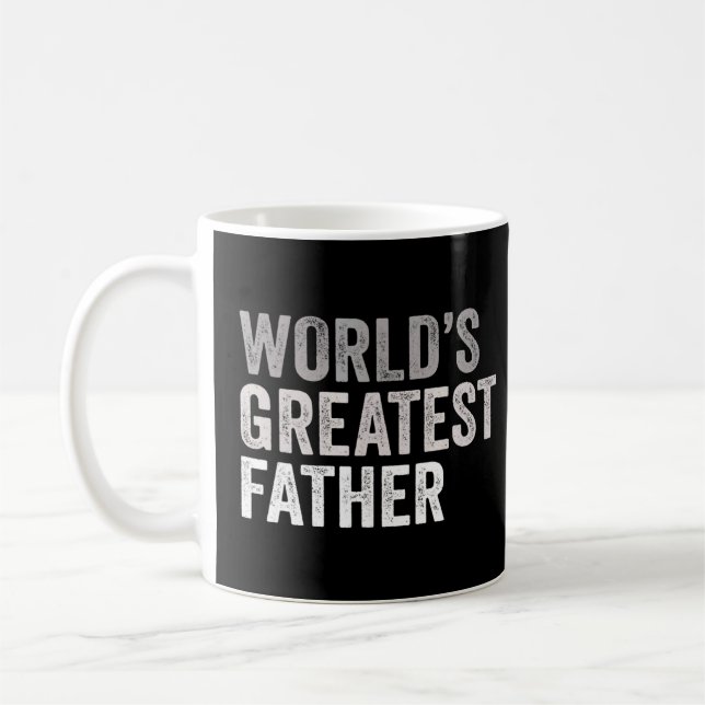Mens Worlds Greatest Father Dad Daddy Papa  Coffee Mug (Left)