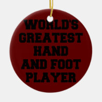 Mens World's Greatest Hand and Foot Player Funny