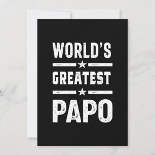 Mens World's Greatest Papo Funny - Father's Day Thank You Card