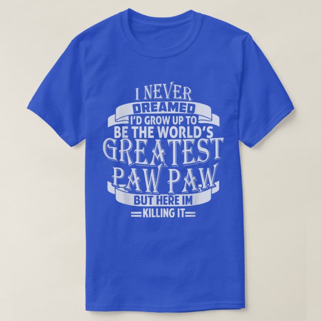 Mens World's Greatest Paw Paw Grandpa  T-Shirt (Design Front)