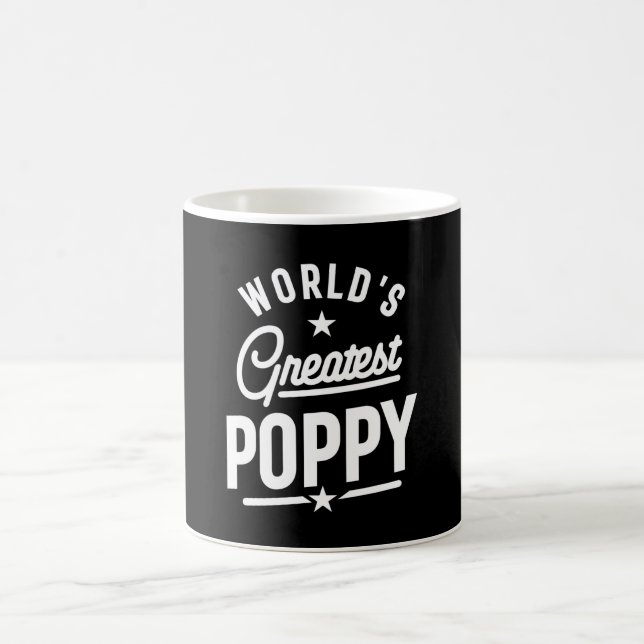 Mens World's Greatest Poppy Father's Day Gift Coffee Mug (Center)