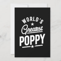 Mens World's Greatest Poppy Father's Day Gift