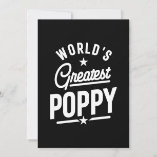 Mens World's Greatest Poppy Father's Day Gift Thank You Card