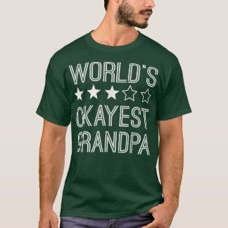 Mens Worlds Okayest Grandpa Funny Grandpa T-Shirt