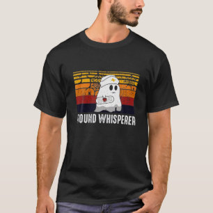 Mens Wound Whisperer Nurse Ghost Halloween T-Shirt