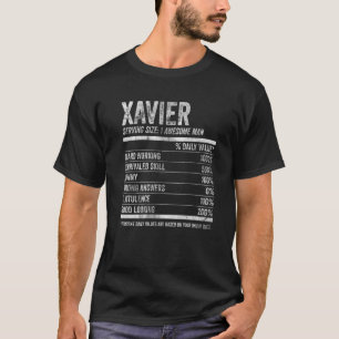 Mens Xavier Nutrition Personalised Name Funny Name T-Shirt