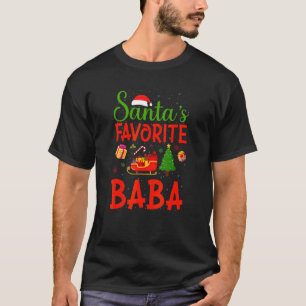 Mens Xmas Tree Santa's Favourite Baba Matching Chr T-Shirt