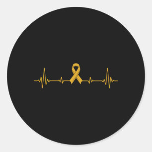 Mens Yellow Ribbon Suicide Prevention Awareness Classic Round Sticker