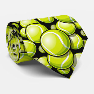 Men's yellow tennis ball Necktie