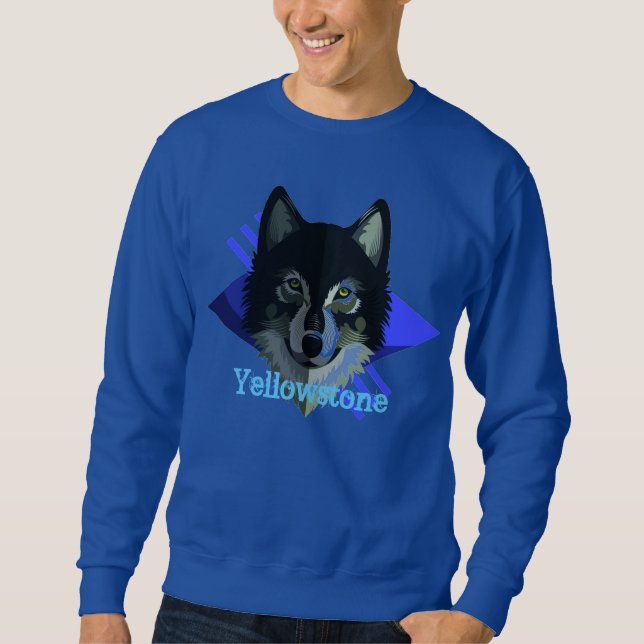 Men's Yellowstone Wolf Sweatshirt (Front)