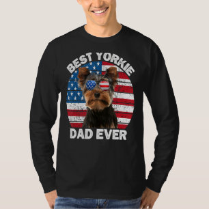 Mens Yorkie Dad For Men Yorkshire Terrier 4th Of T-Shirt