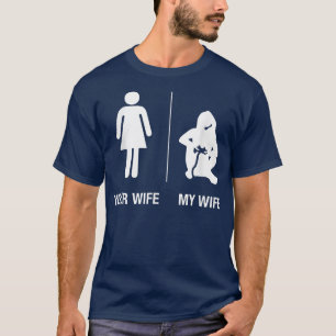 Mens Your Wife My Wife Gamer , Funny Gaming Husban T-Shirt