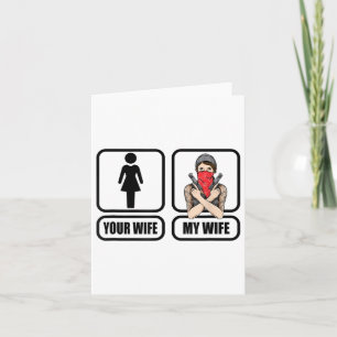 Mens Your Wife - My Wife Tattoo _ Guns - Fathers D Card