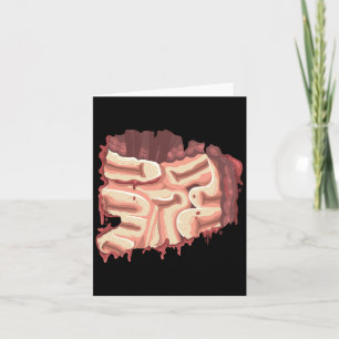 Mens Zombie Entrails Inside Guts Stomach Halloween Card