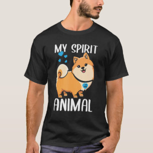 Mens Zwergspitz Dog I Love Dad Heart My Spirit Ani T-Shirt