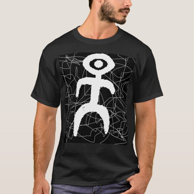 Mensch In Black and White T-Shirt (Front)