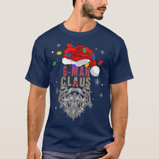 MensClaus Ugly Christmas Santa With Light Grandpa  T-Shirt