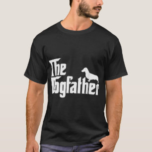 Menshe Dogfather Dachshund Funny Father Dog Lover T-Shirt