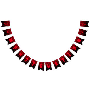 Menstruation Red Horror Blood Period Party Bunting